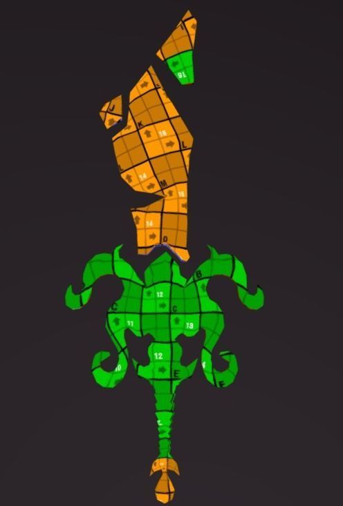 Hand Painted Octopus Chaos Sword Low-poly 3D model_5