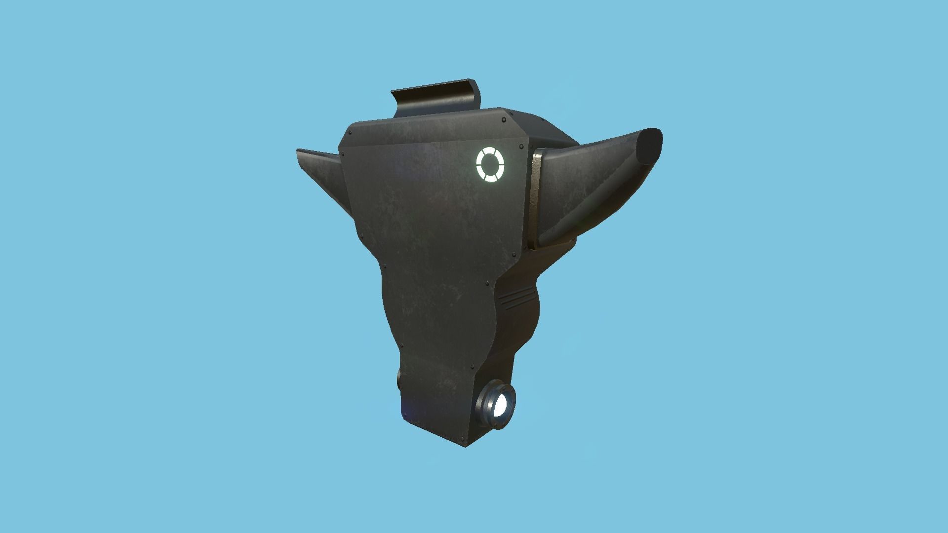 SciFi Backpack 04 Black - Character Fashion Design Low-poly 3D model_3