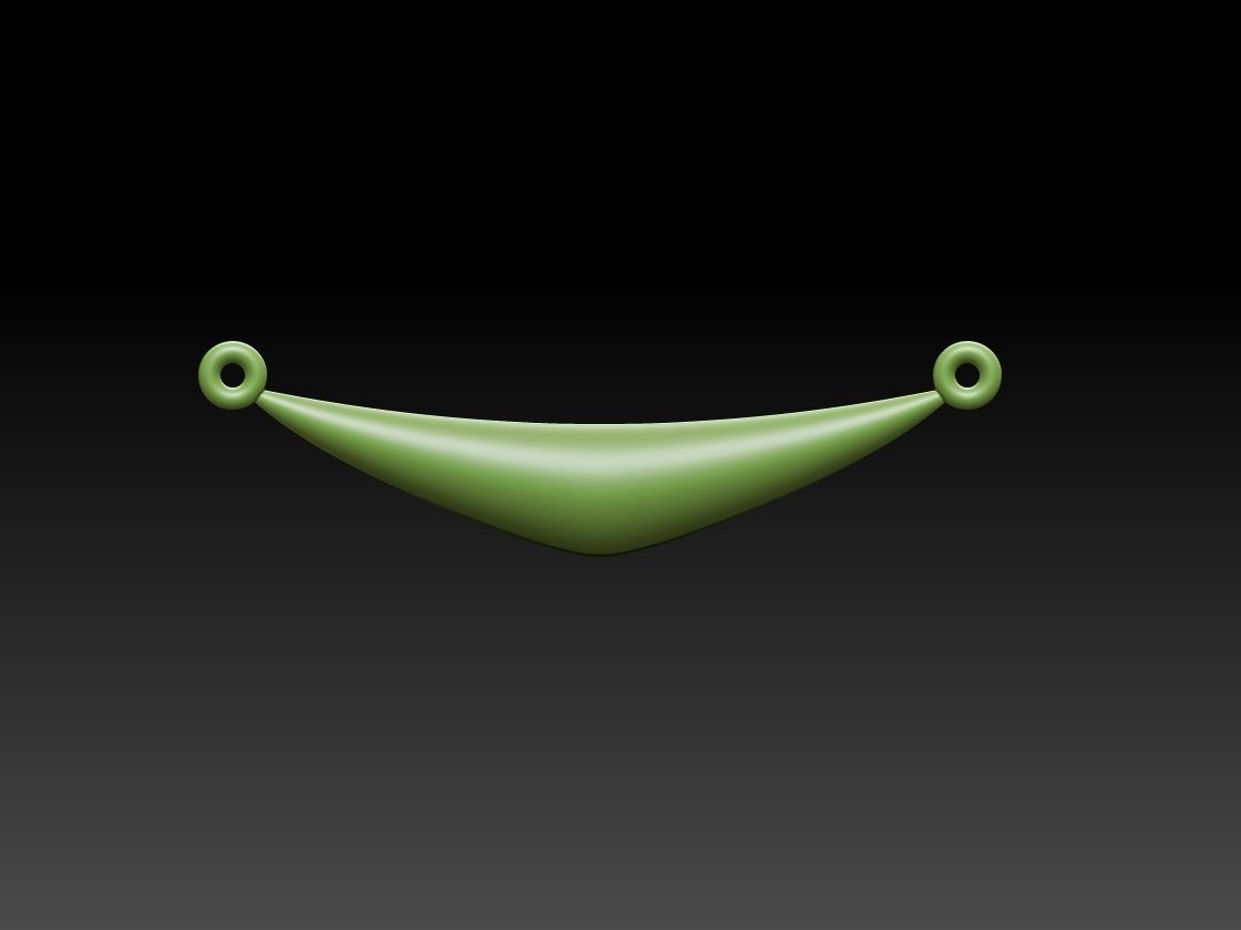 Simple necklace 3D print model_1