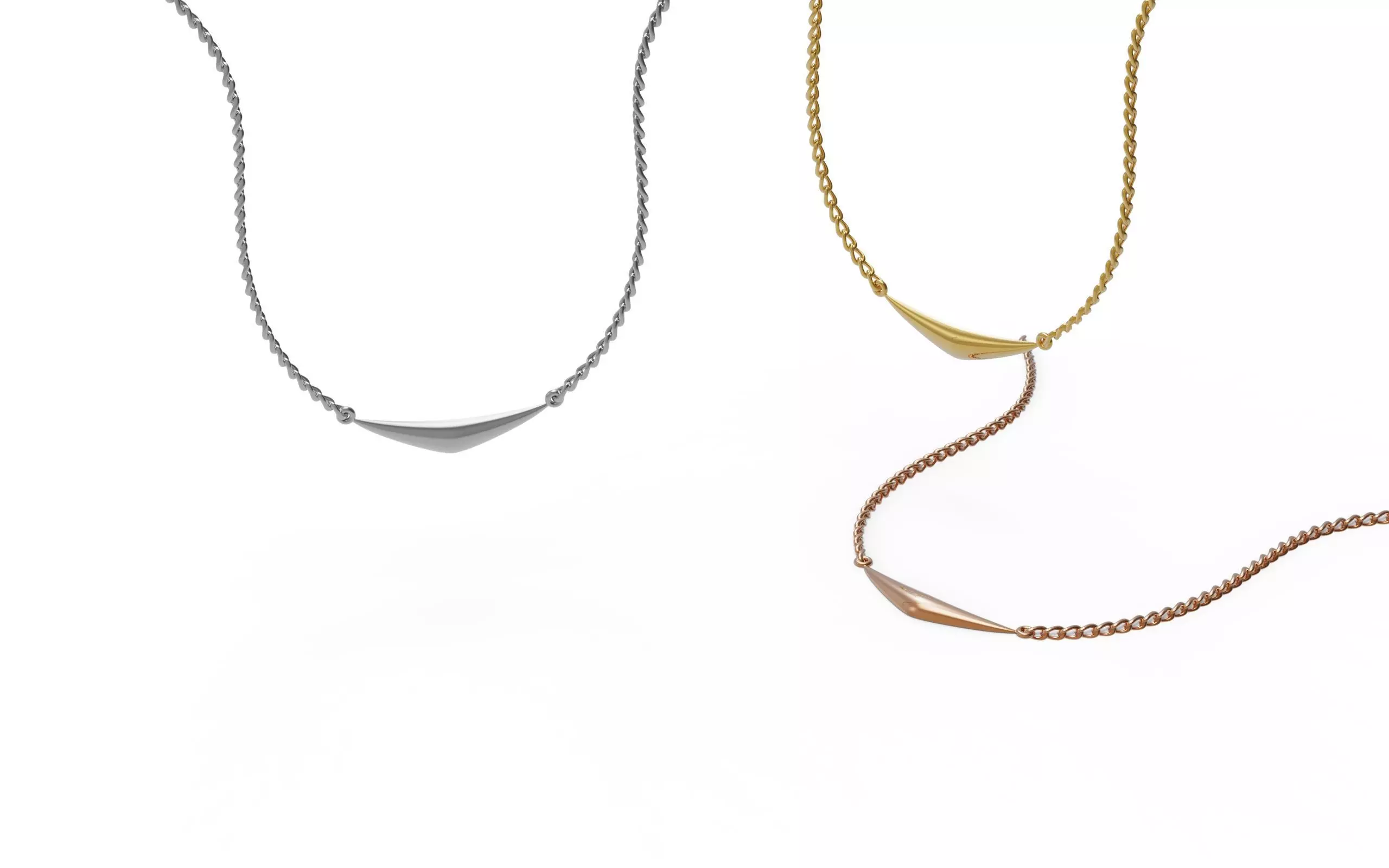 Simple necklace 3D print model_0