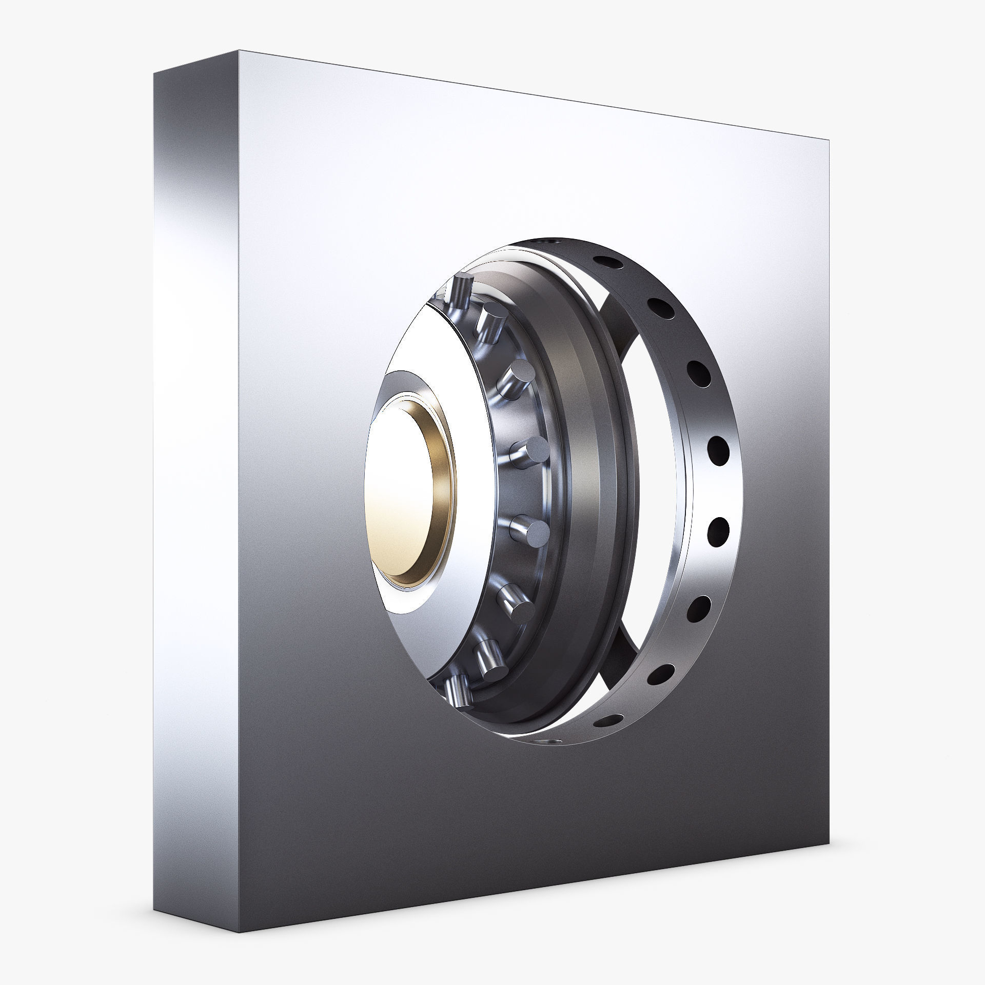 Bank Vault Door v 4 3D model_6