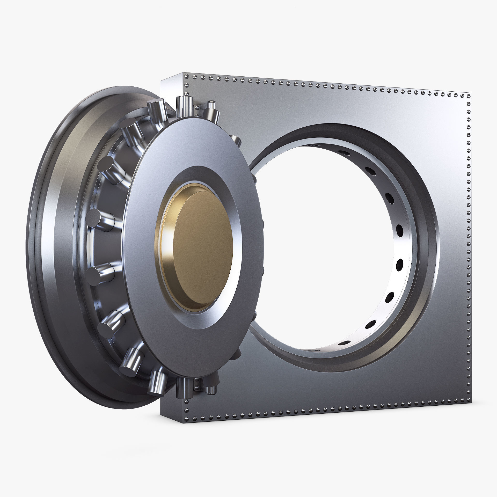 Bank Vault Door v 4 3D model_3