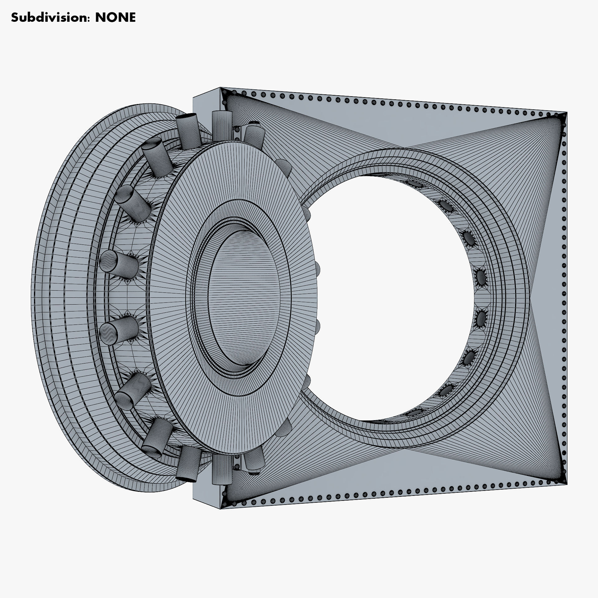 Bank Vault Door v 4 3D model_14