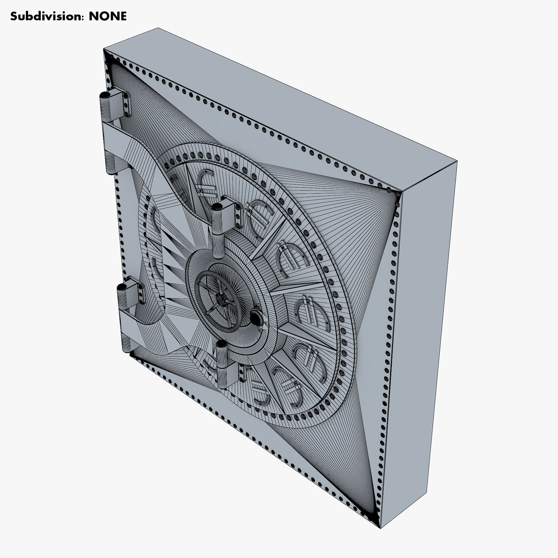 Bank Vault Door v 4 3D model_19