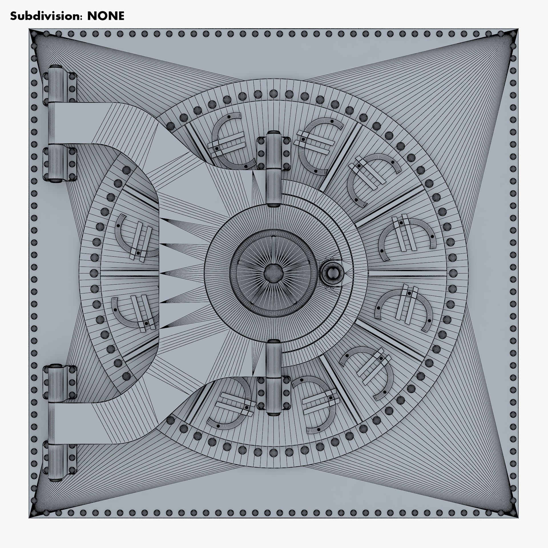 Bank Vault Door v 4 3D model_15