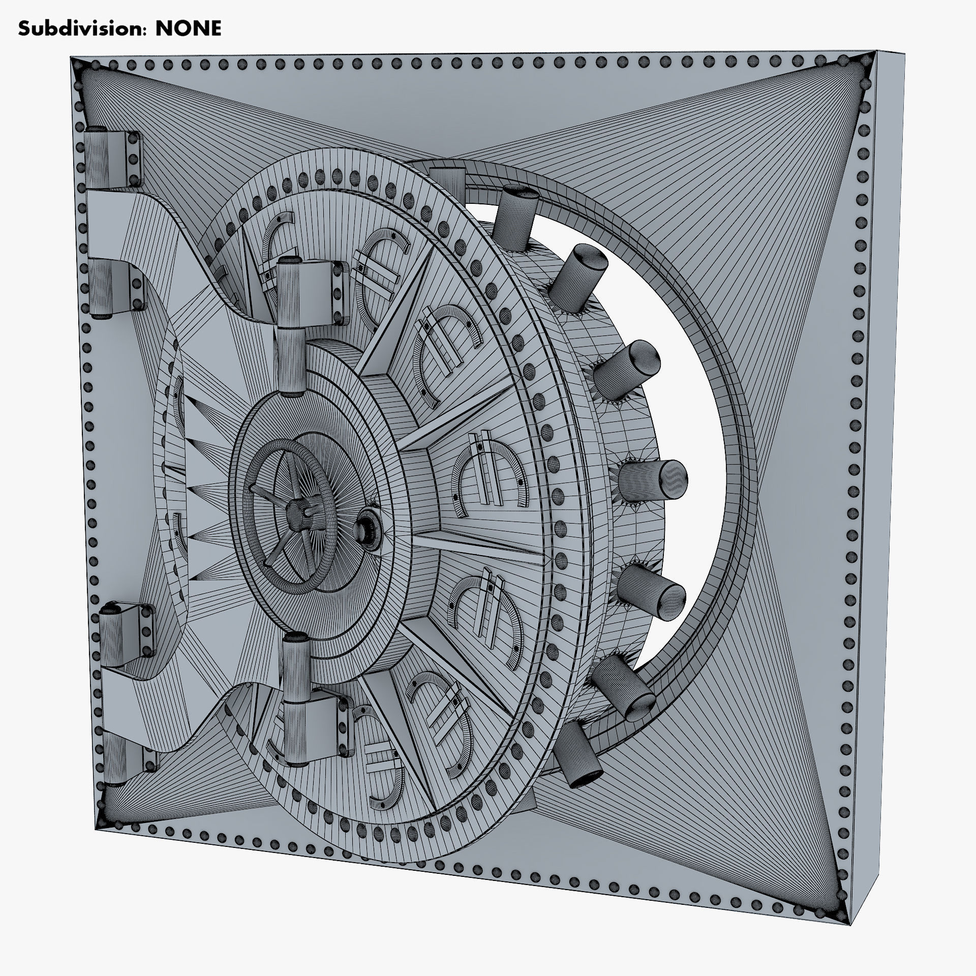 Bank Vault Door v 4 3D model_11