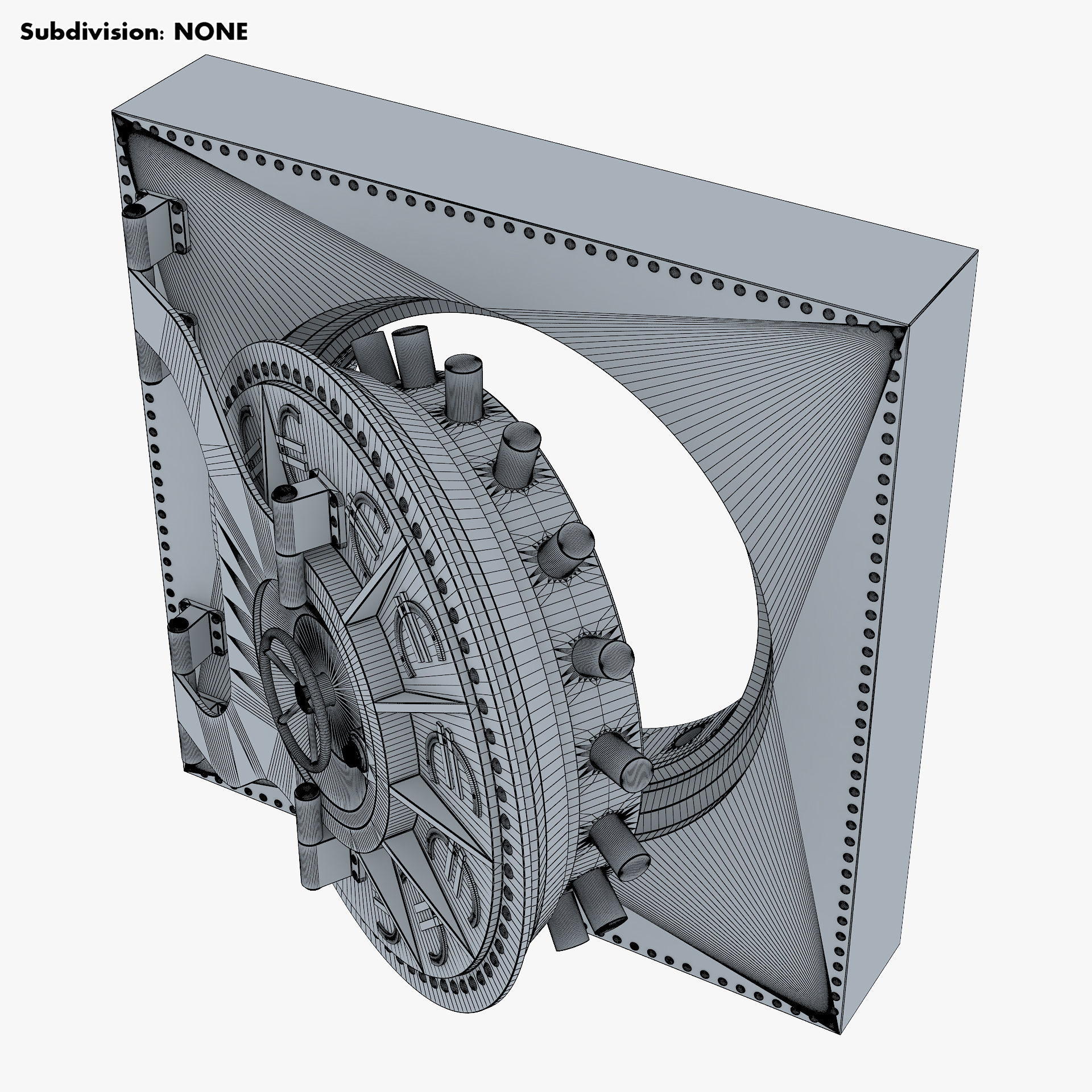 Bank Vault Door v 4 3D model_18