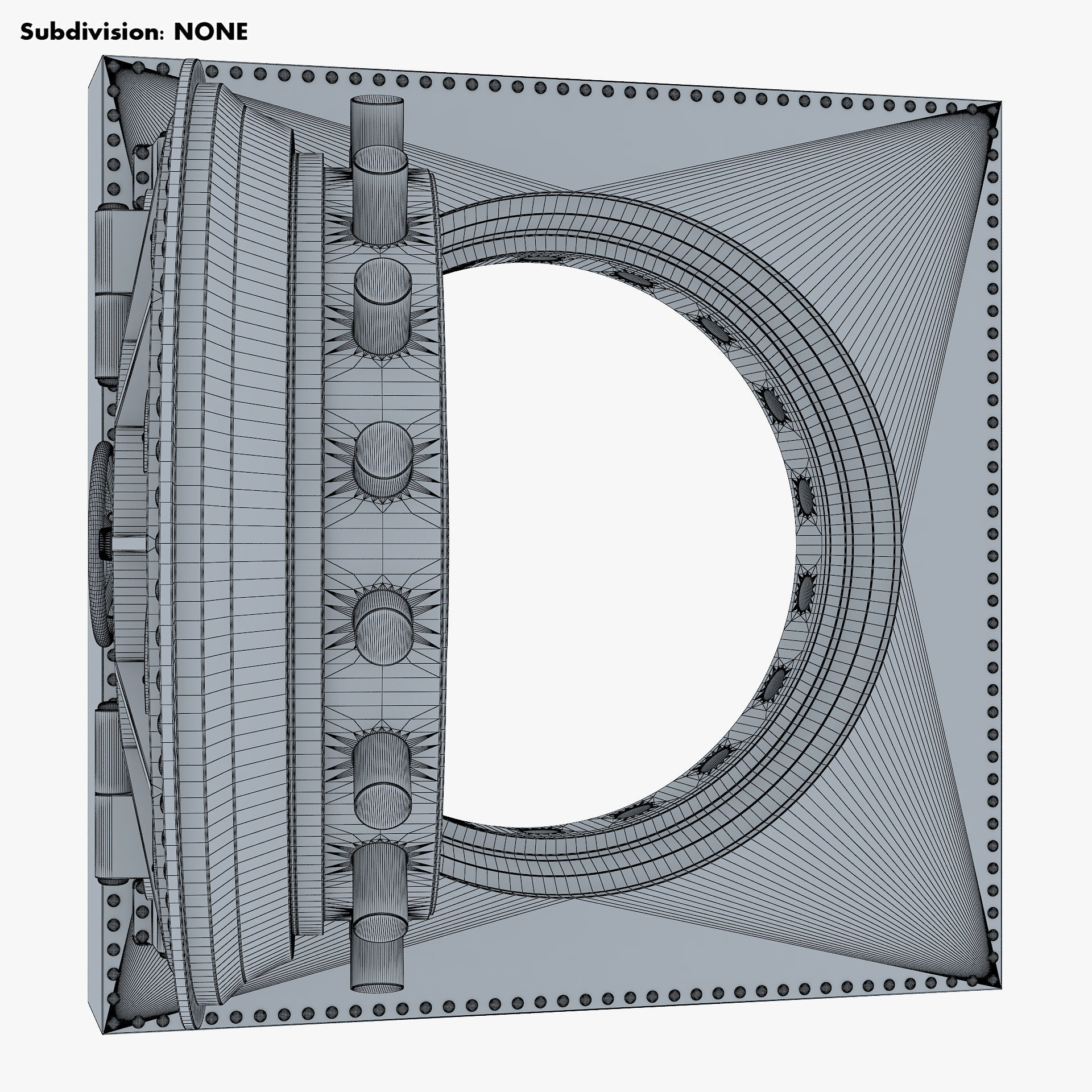 Bank Vault Door v 4 3D model_13