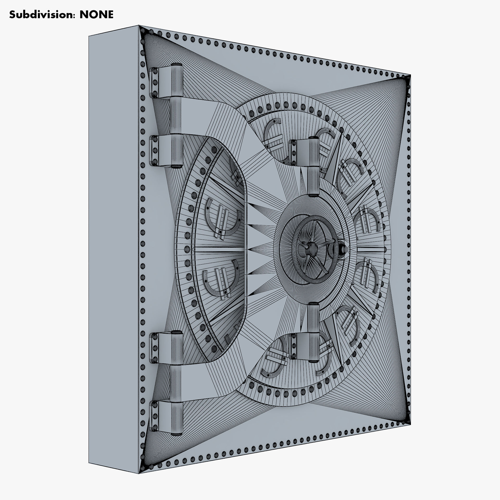Bank Vault Door v 4 3D model_12