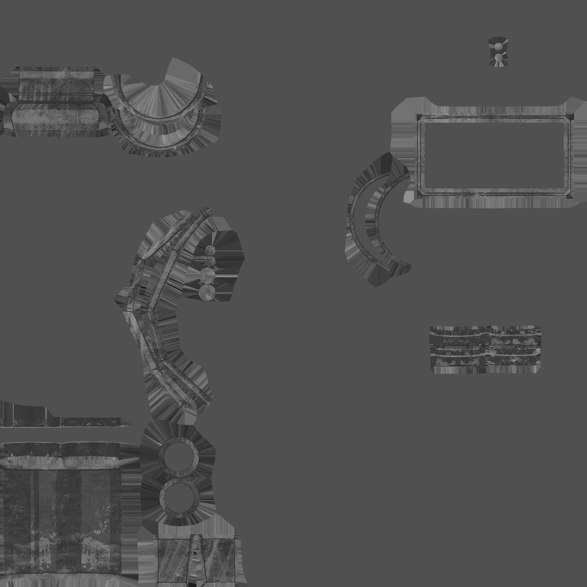 SciFi Backpack 06 Black Bronze - Character Fashion Design Low-poly 3D model_21