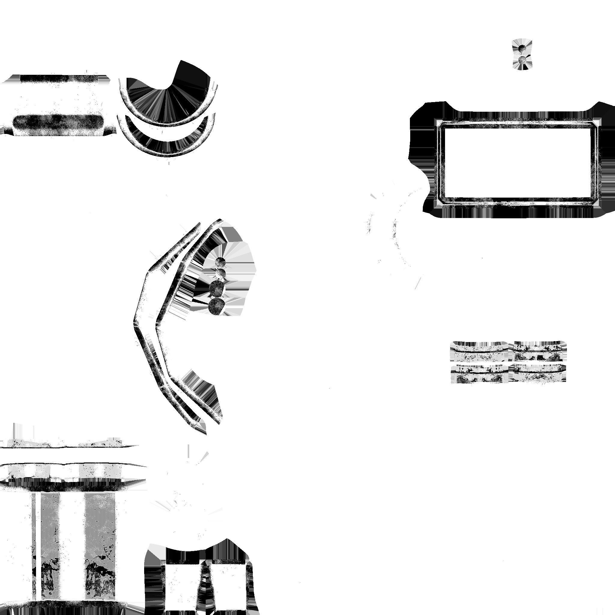 SciFi Backpack 06 Black Bronze - Character Fashion Design Low-poly 3D model_18