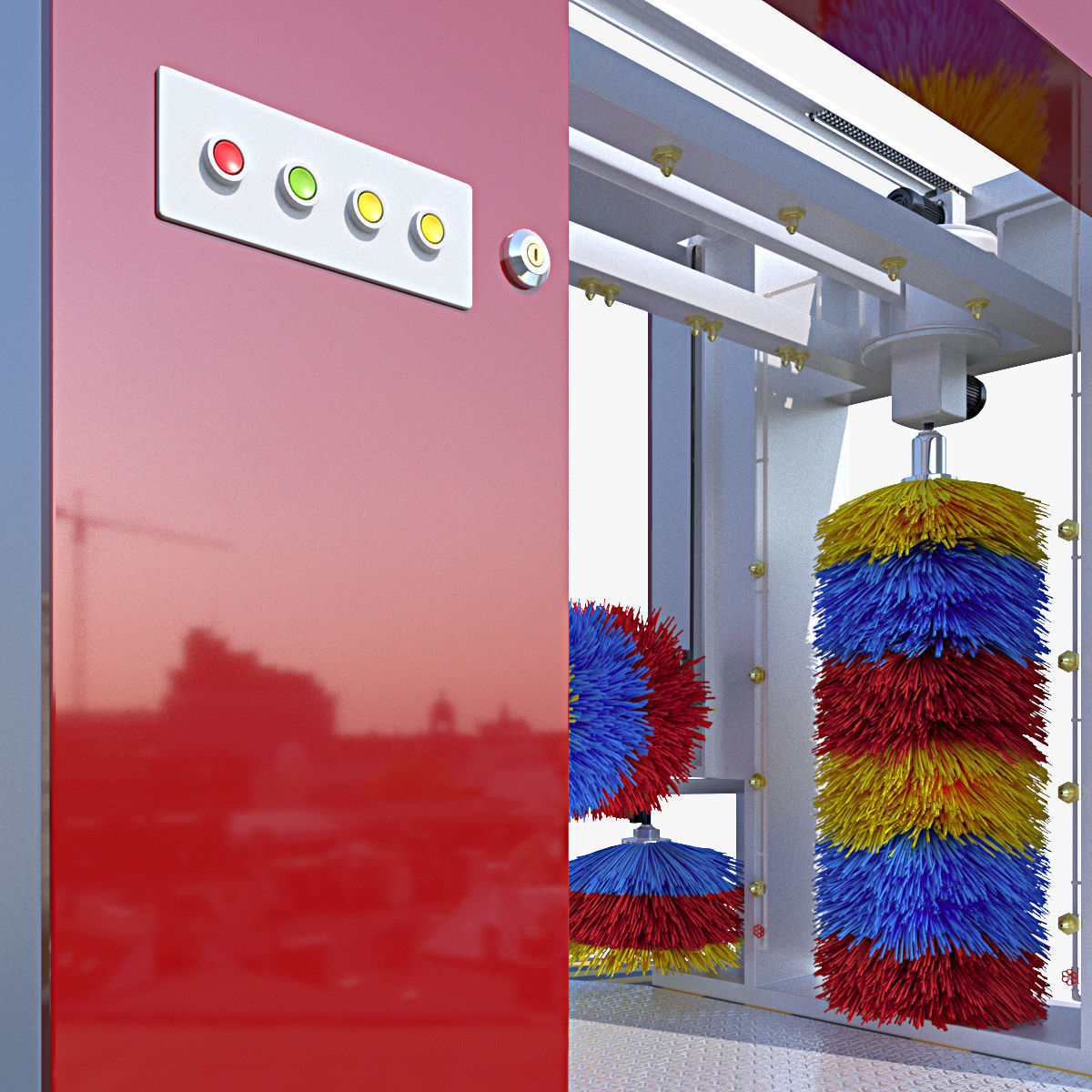 Car Wash 3D model_7