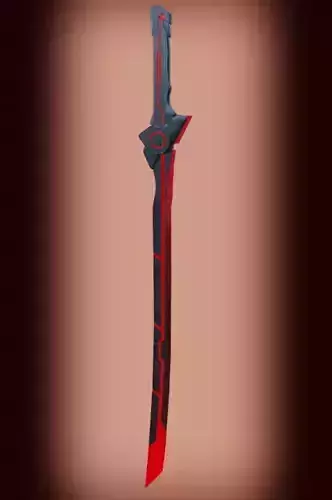 Katana Cyberpunk Low-poly 3D model