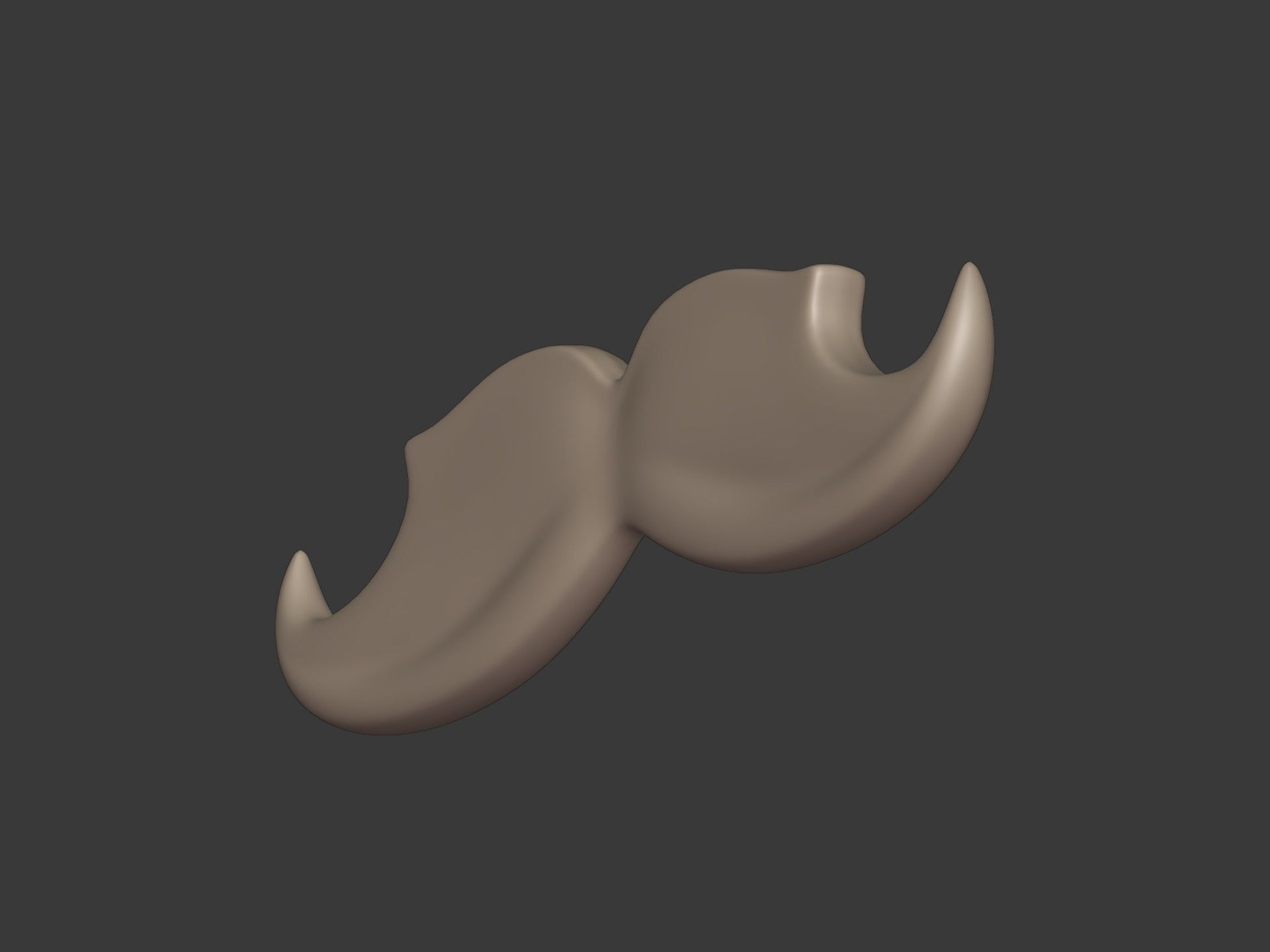 Cartoon Mustaches Pack Low-poly 3D model_19
