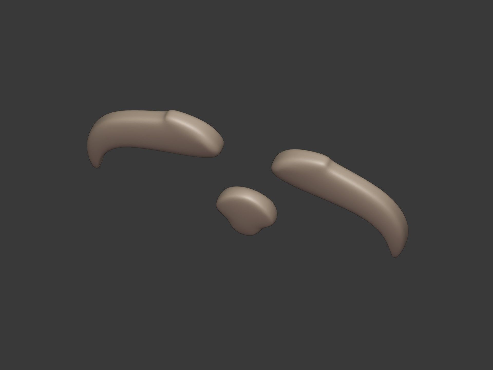 Cartoon Mustaches Pack Low-poly 3D model_22