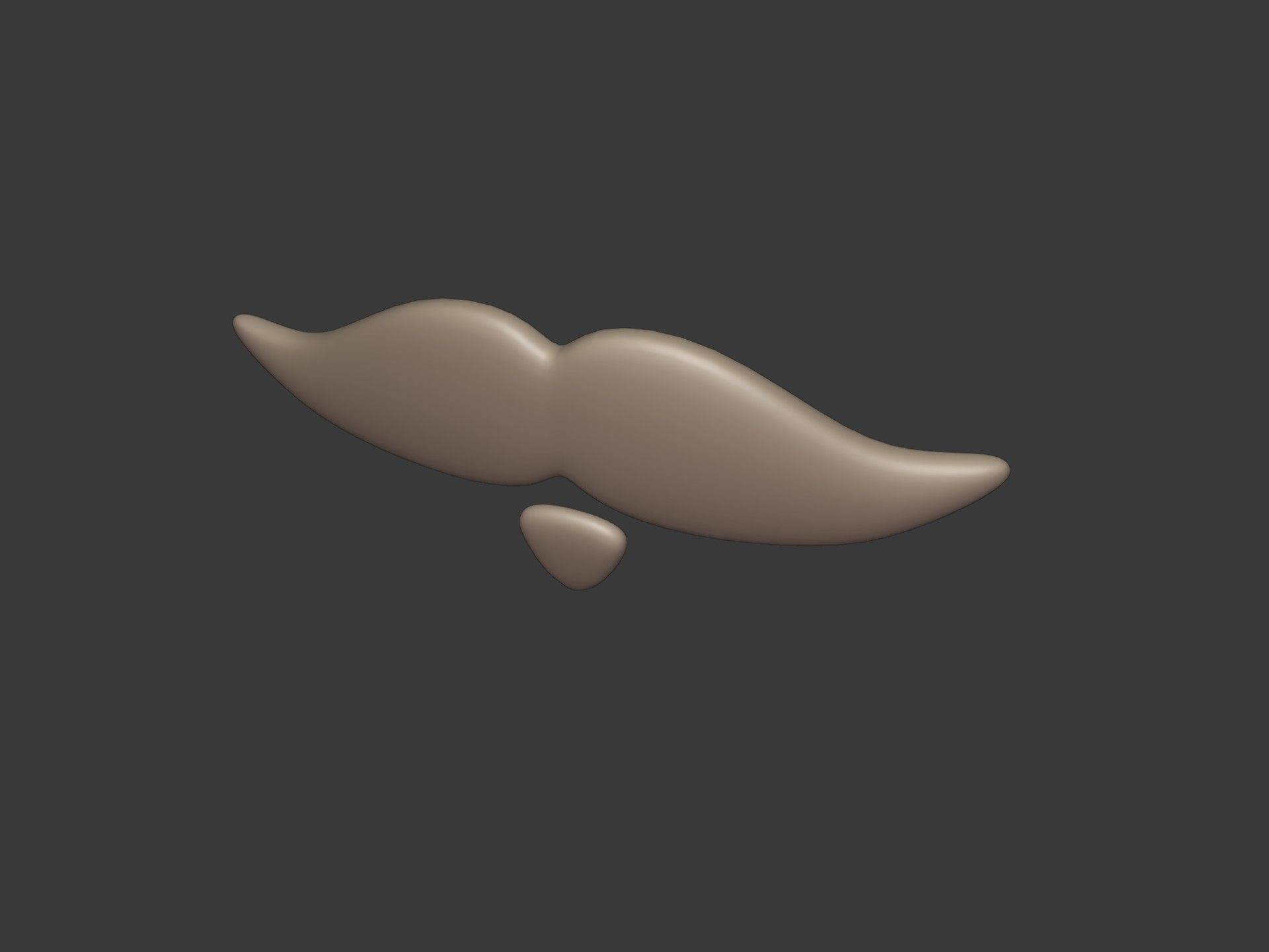 Cartoon Mustaches Pack Low-poly 3D model_14