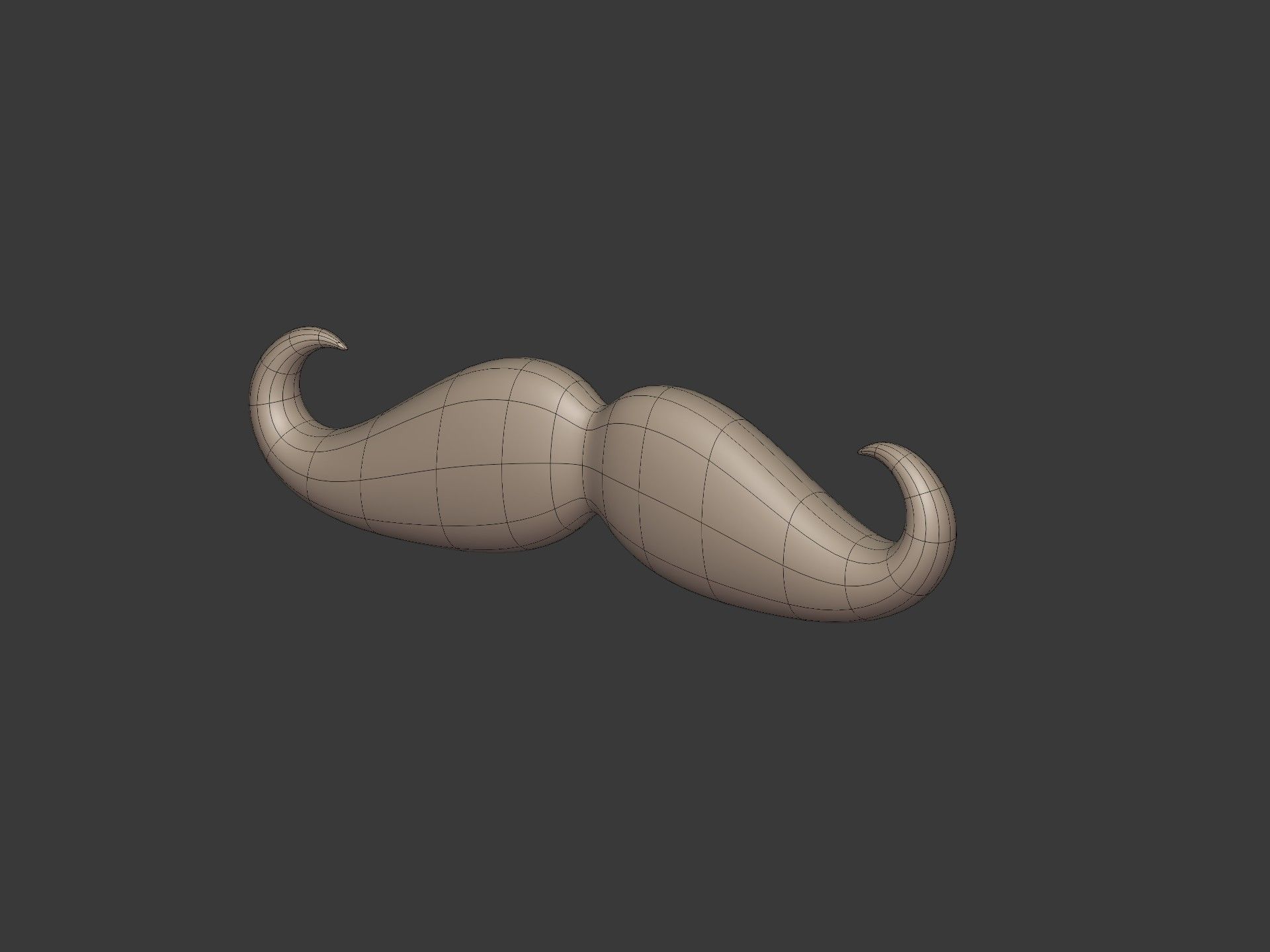 Cartoon Mustaches Pack Low-poly 3D model_9