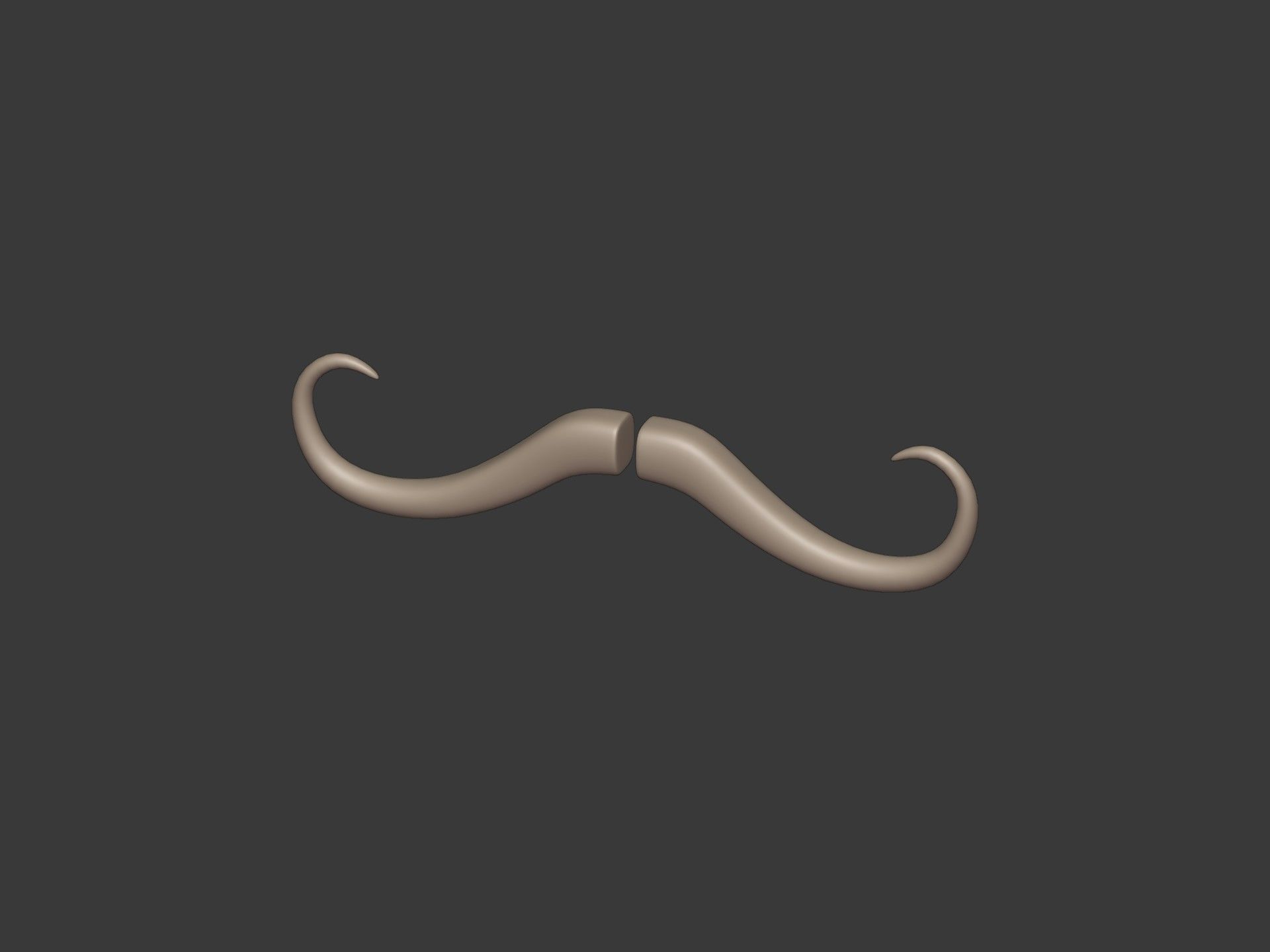 Cartoon Mustaches Pack Low-poly 3D model_29