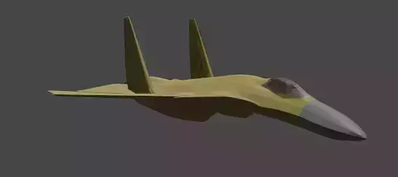 su-35 fighter jet flying in sky 3D model