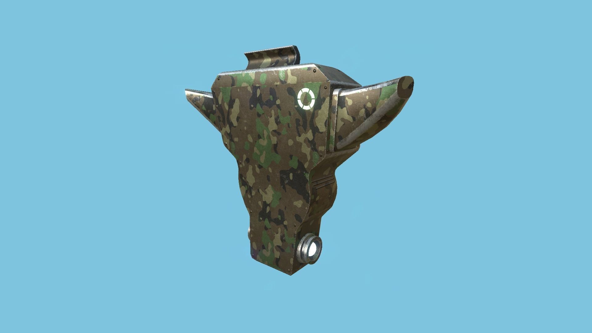 SciFi Backpack 07 Military Camo - Character Fashion Design Low-poly 3D model_3