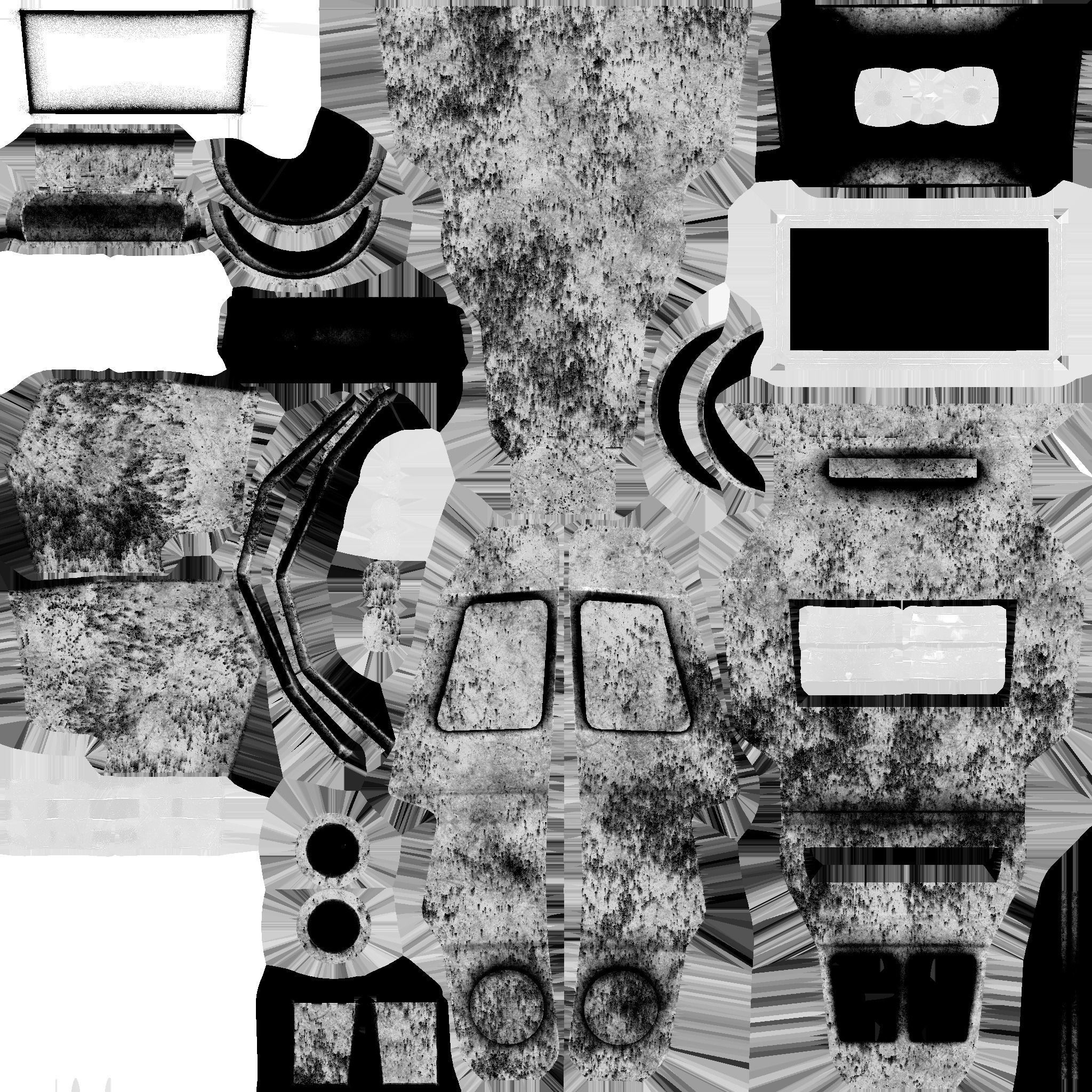 SciFi Backpack 08 Rust Destroyed - Character Fashion Design Low-poly 3D model_18