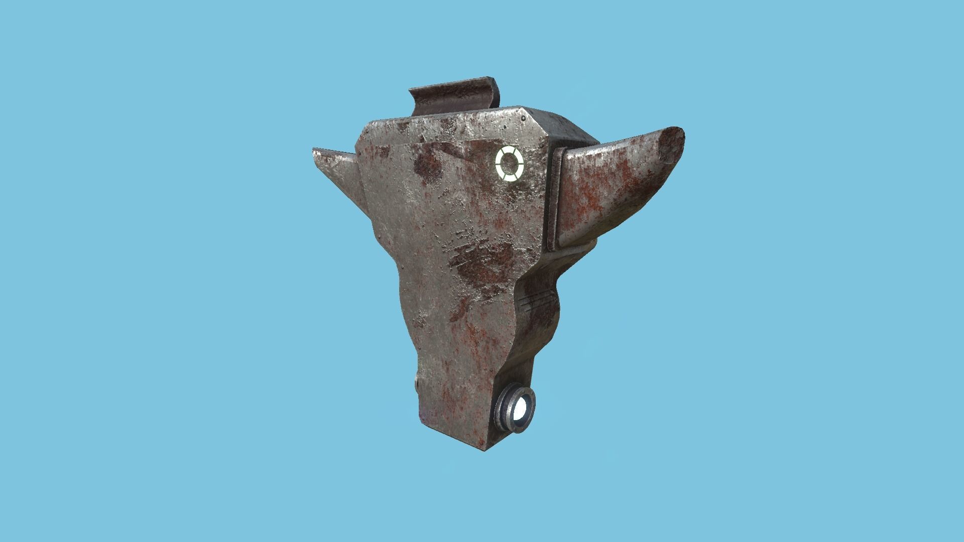 SciFi Backpack 08 Rust Destroyed - Character Fashion Design Low-poly 3D model_3