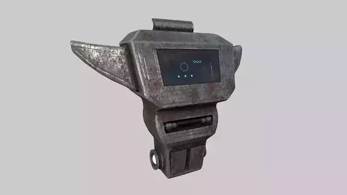 SciFi Backpack 08 Rust Destroyed - Character Fashion Design Low-poly 3D model