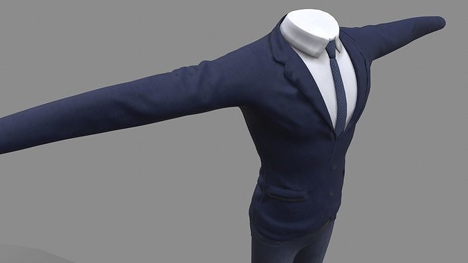 Mens business clothes 3D model