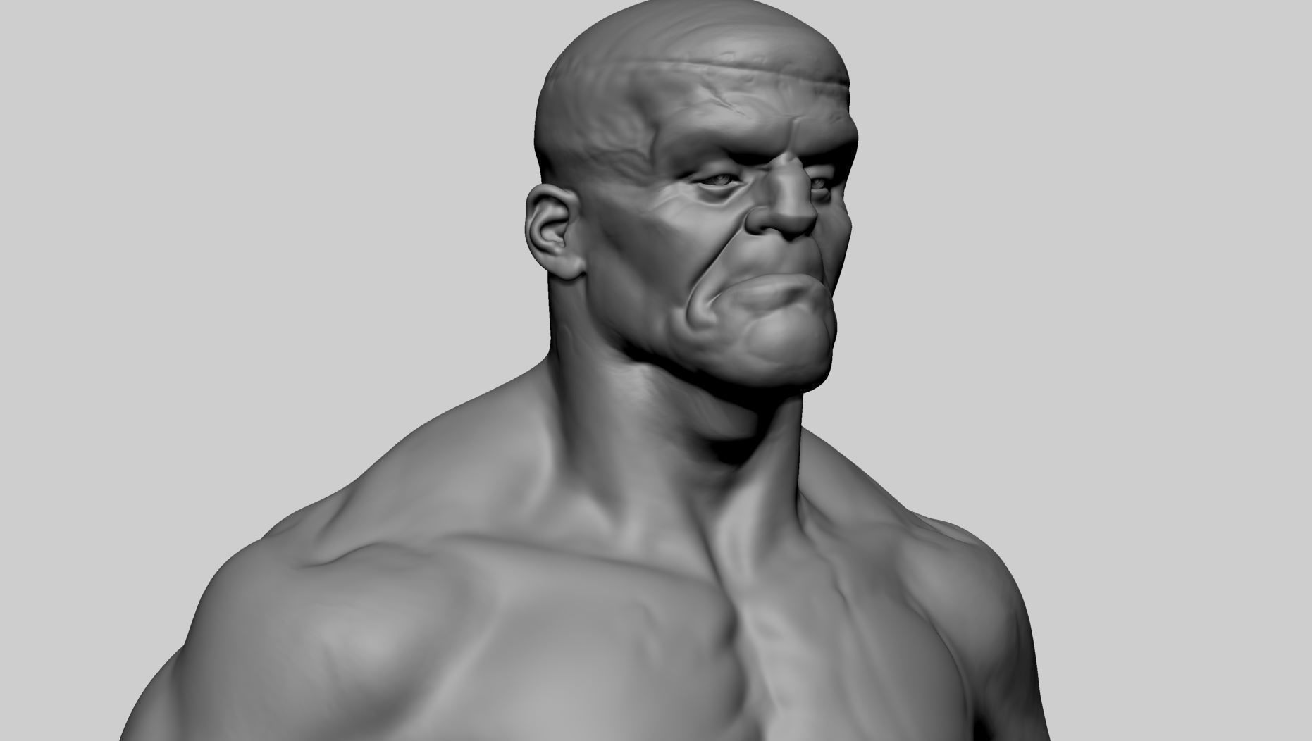 Stylized Creature Upper Body 3D model_8