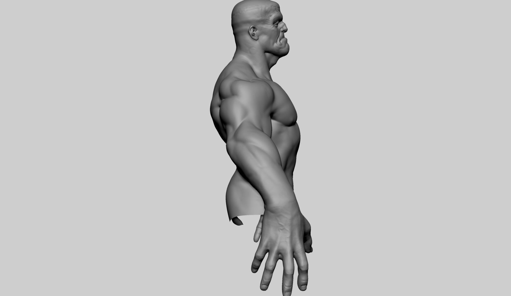 Stylized Creature Upper Body 3D model_3