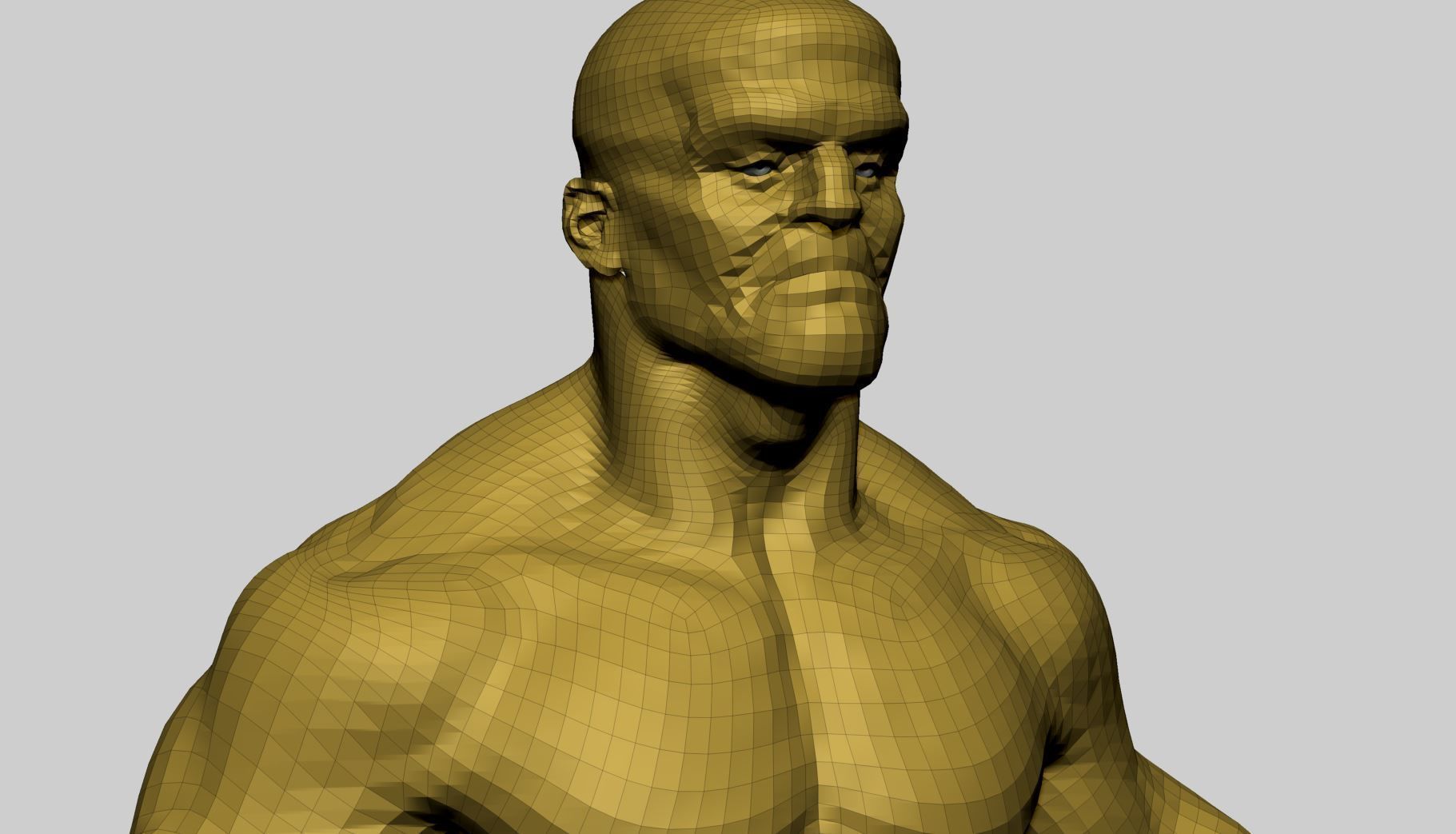 Stylized Creature Upper Body 3D model_14