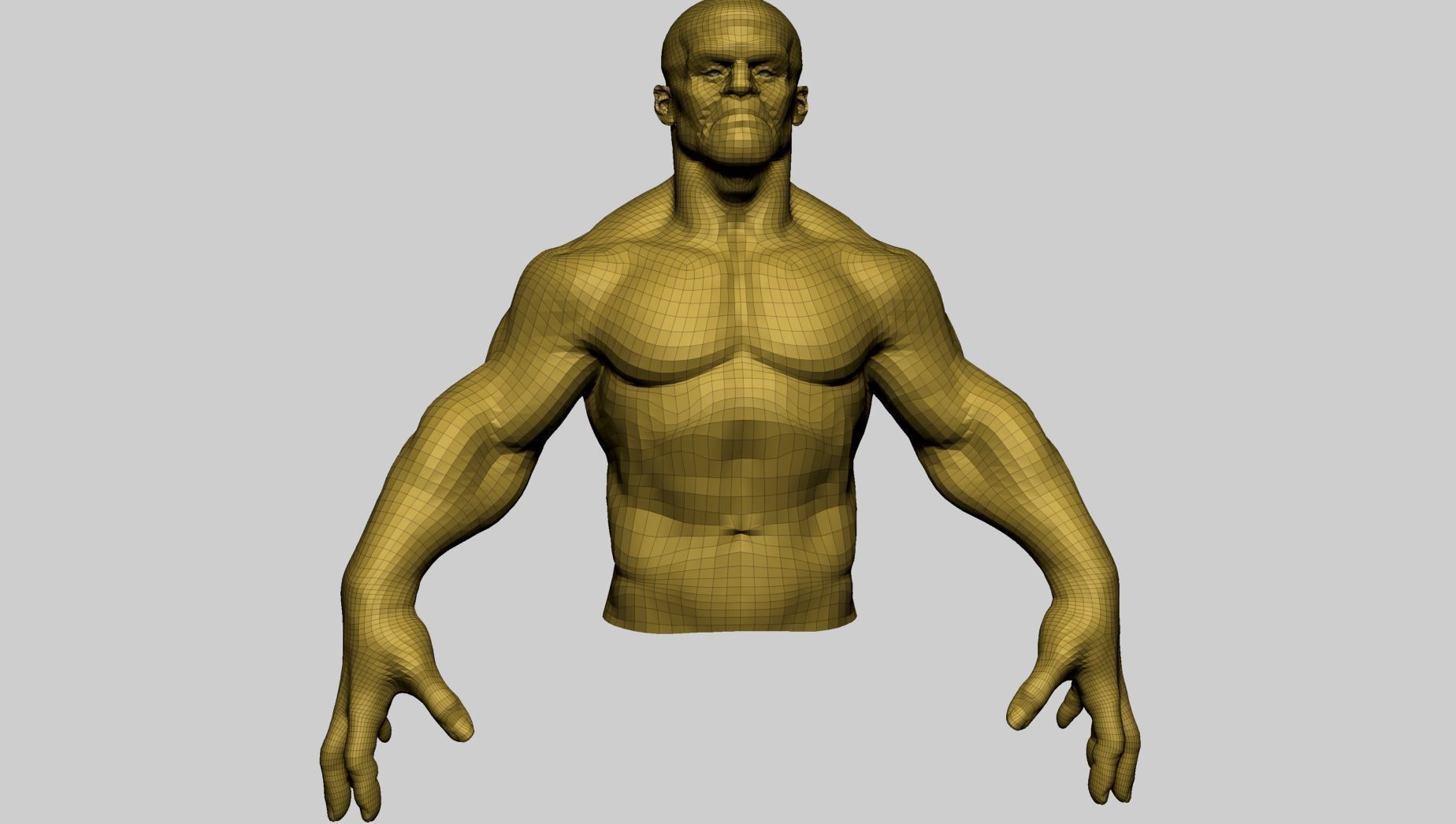 Stylized Creature Upper Body 3D model_13