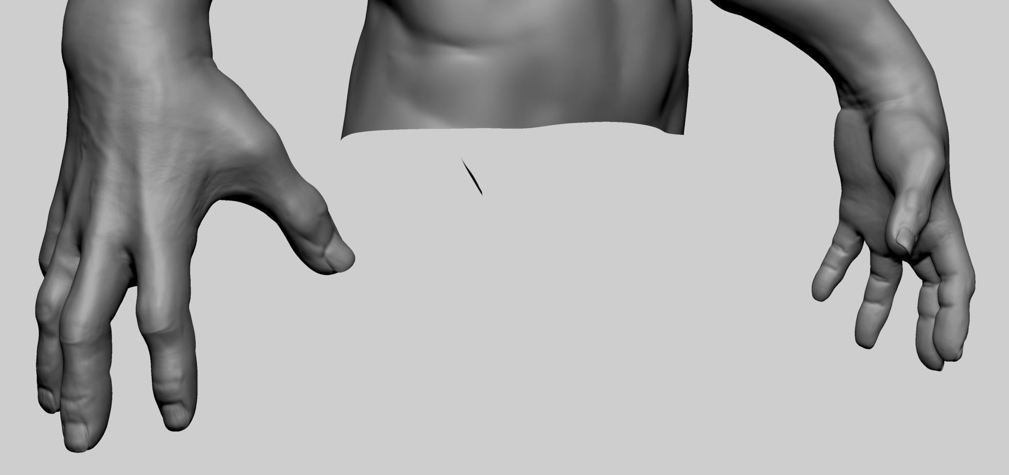 Stylized Creature Upper Body 3D model_11