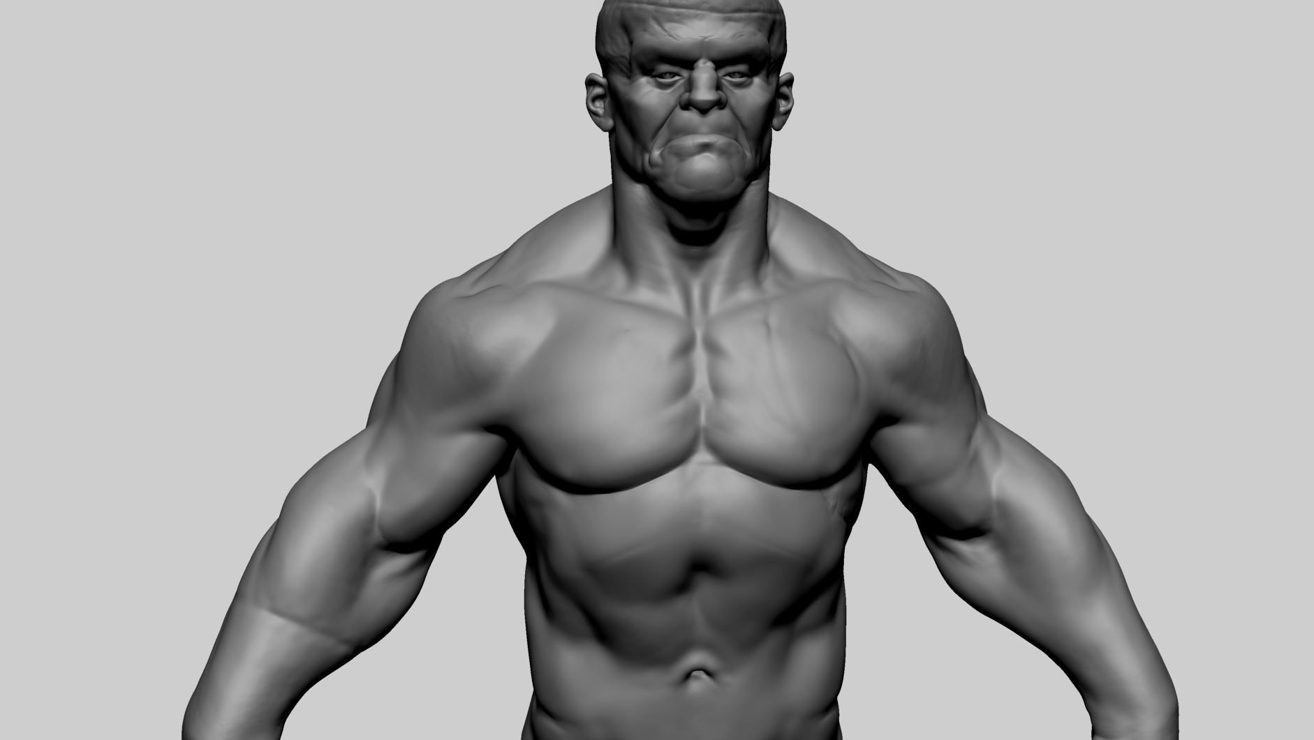 Stylized Creature Upper Body 3D model_7