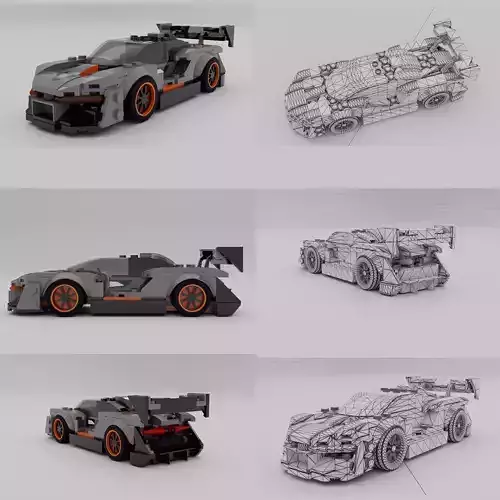 Lego Speed Champions McLaren Senna Low-poly 3D model