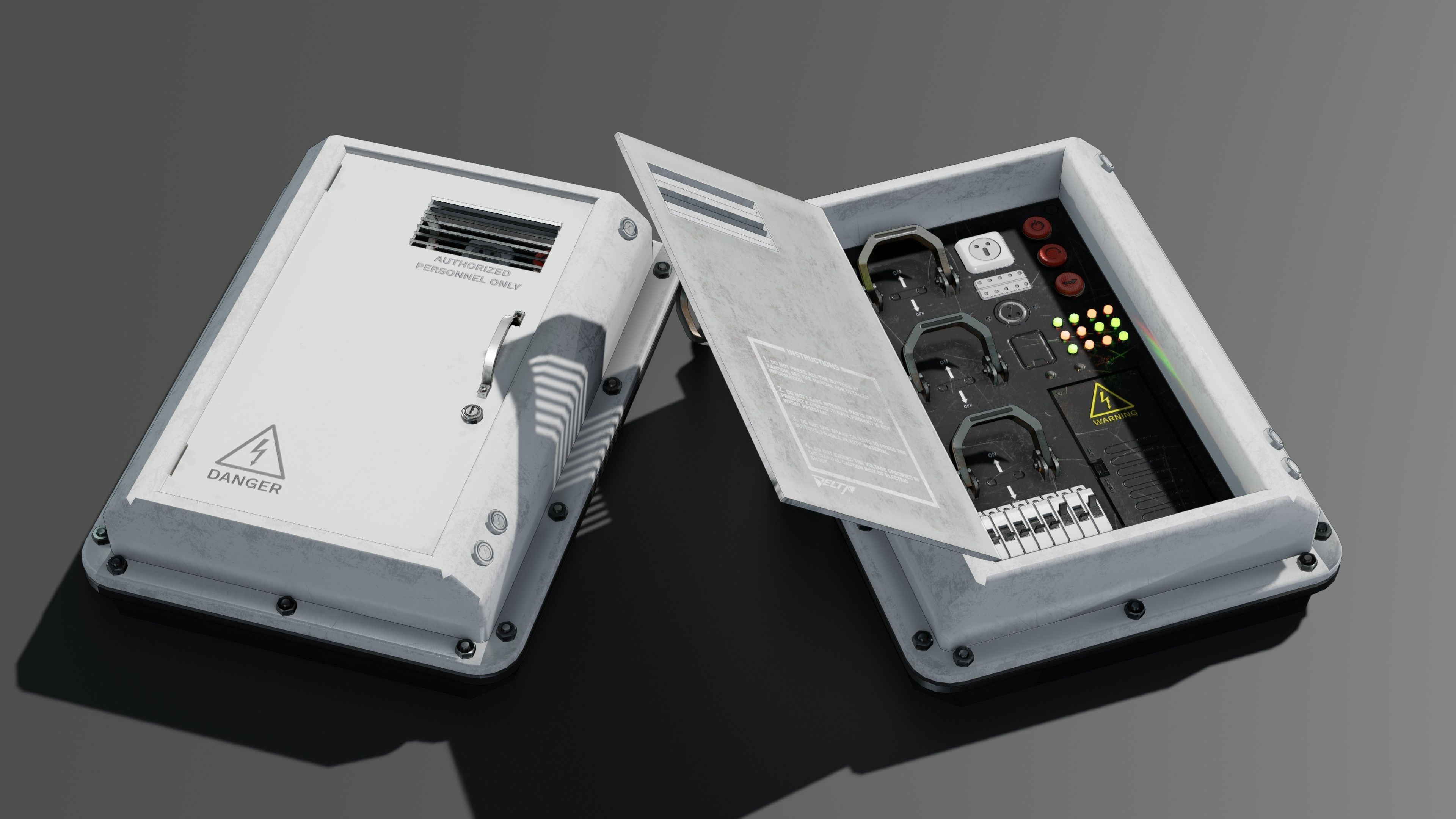 Satellite Antenna part2 Low-poly 3D model_1