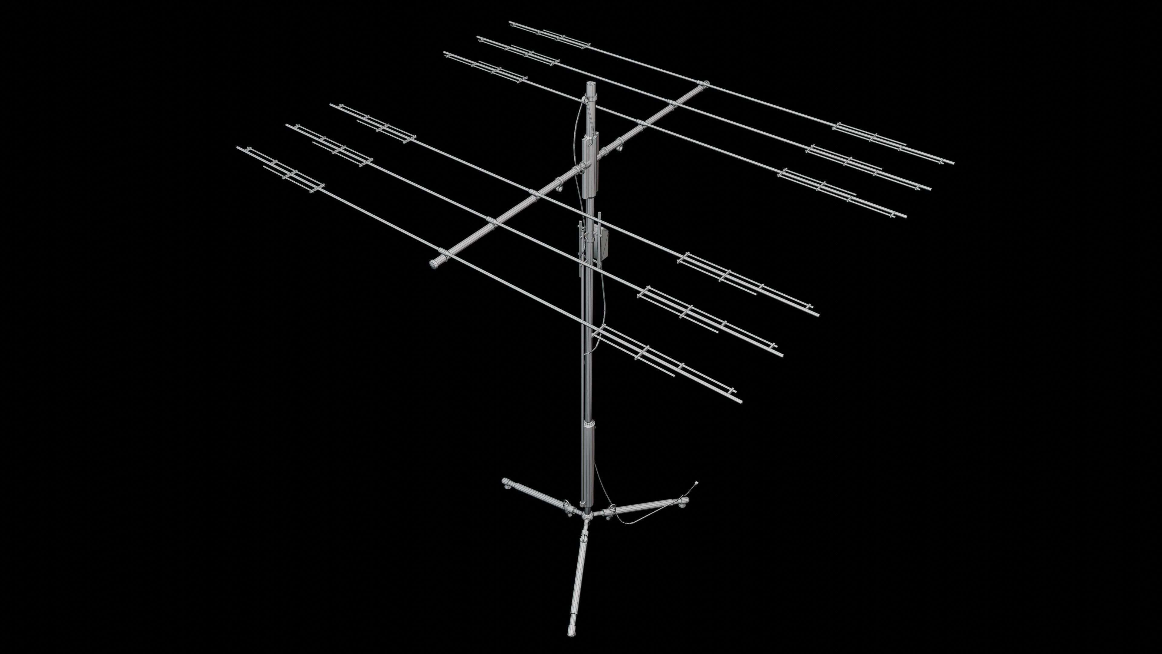 Satellite Antenna part2 Low-poly 3D model_21
