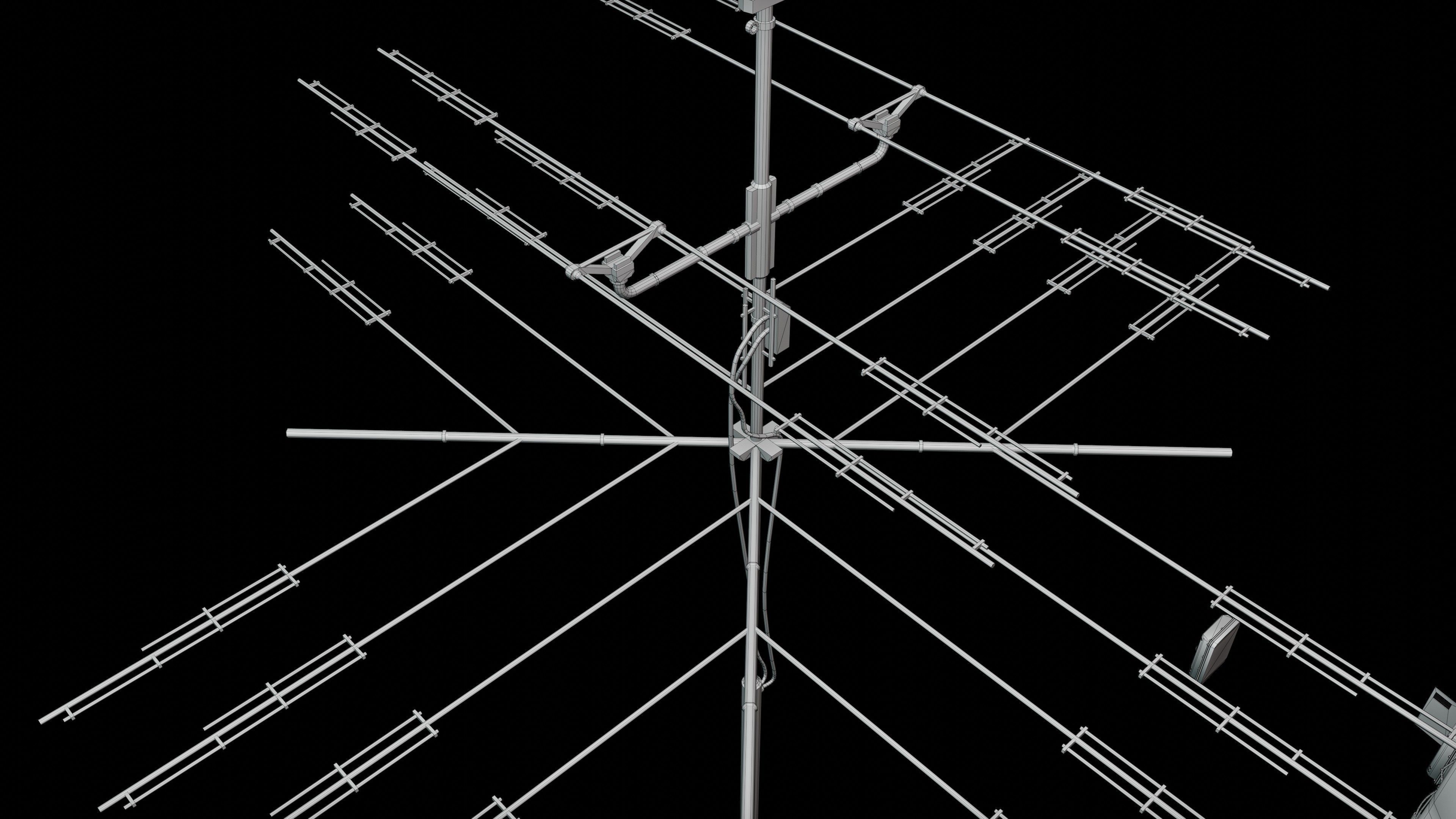 Satellite Antenna part2 Low-poly 3D model_20