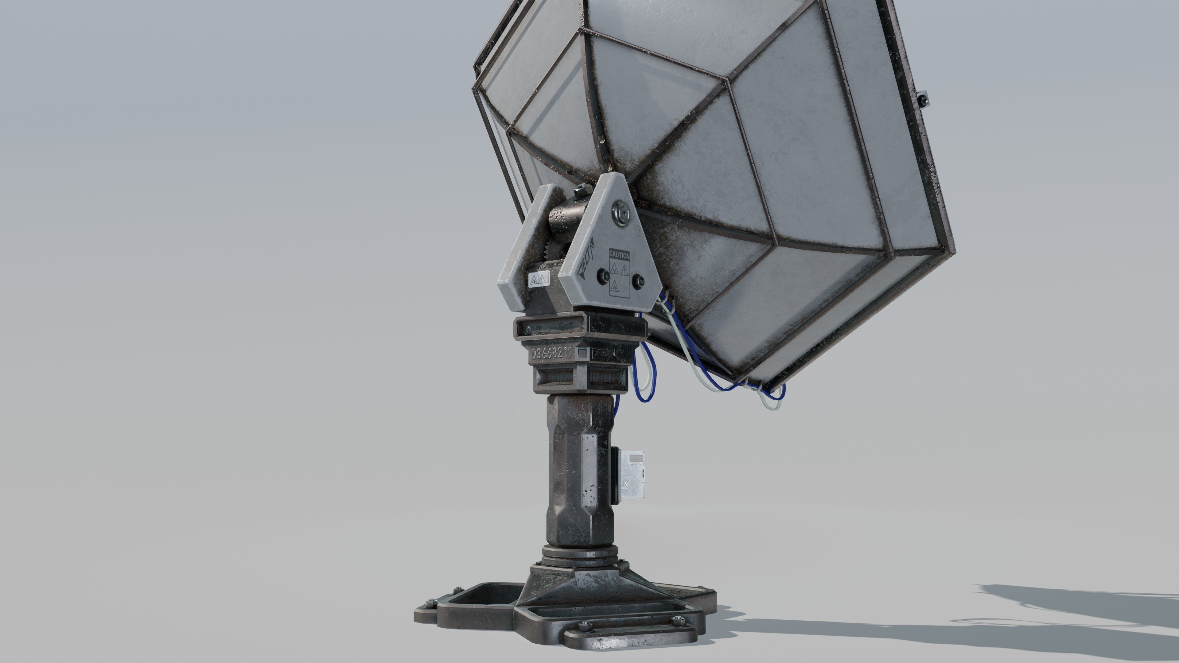Satellite Antenna part2 Low-poly 3D model_9