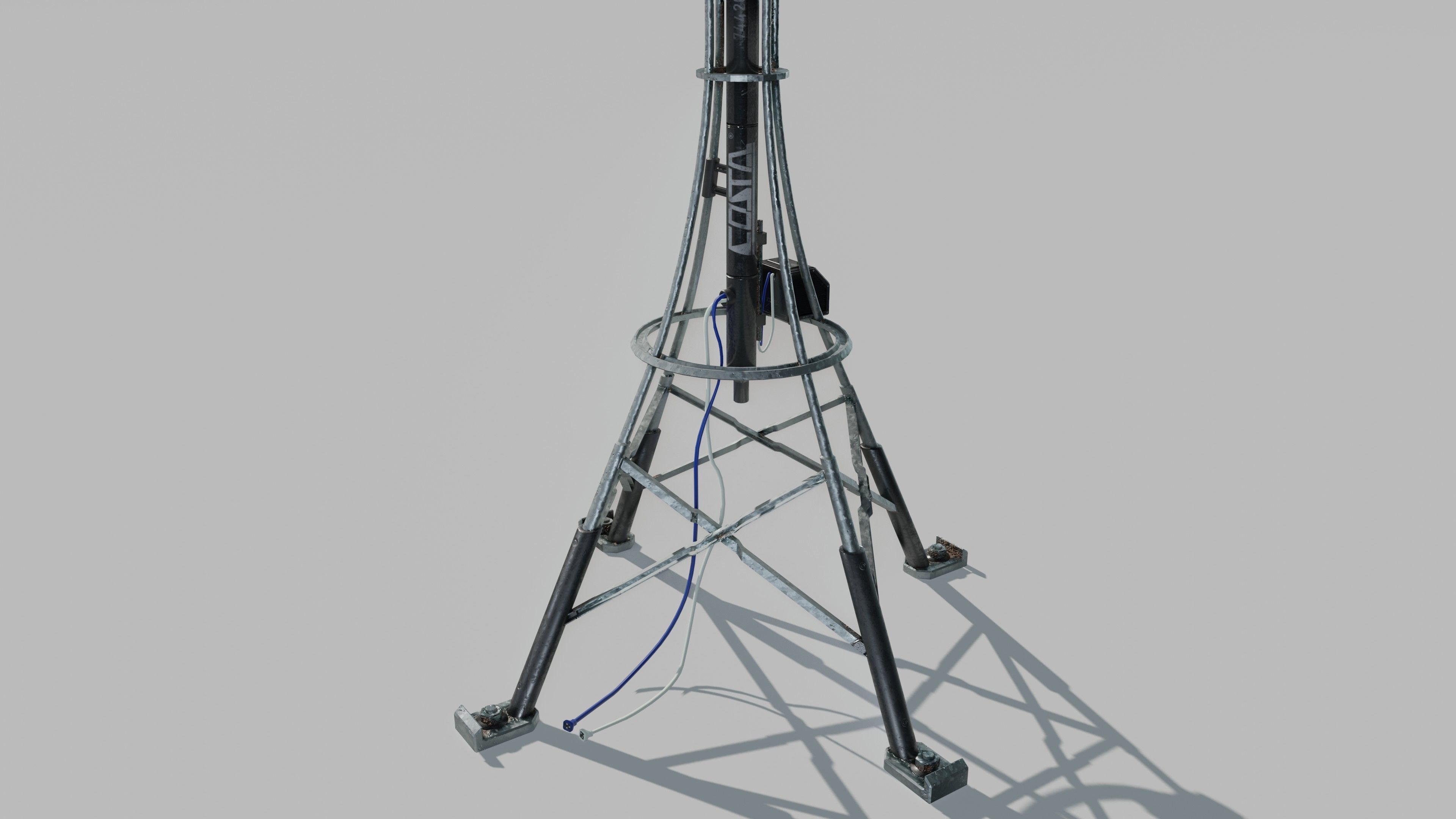 Satellite Antenna part2 Low-poly 3D model_4