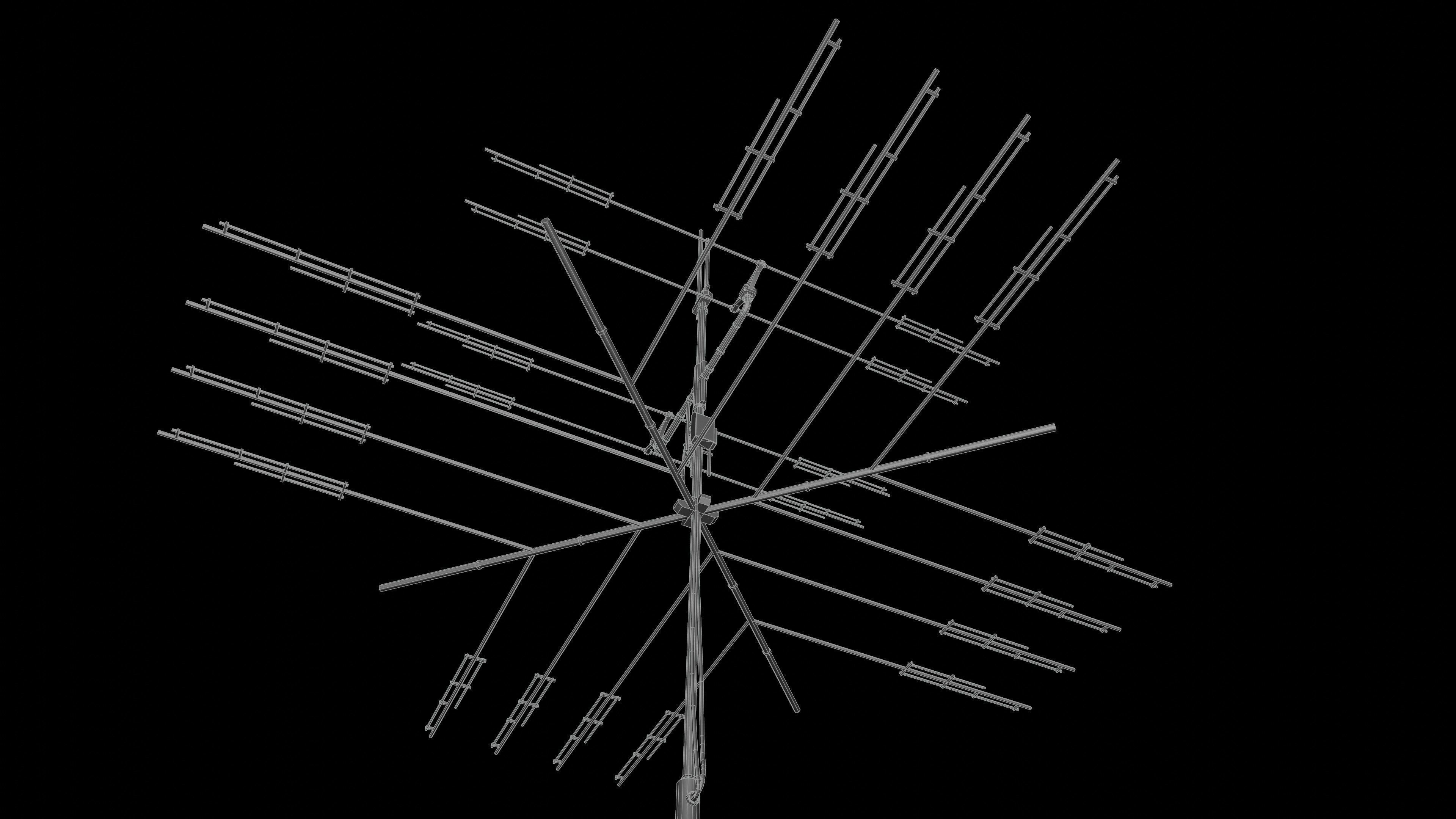 Satellite Antenna part2 Low-poly 3D model_18