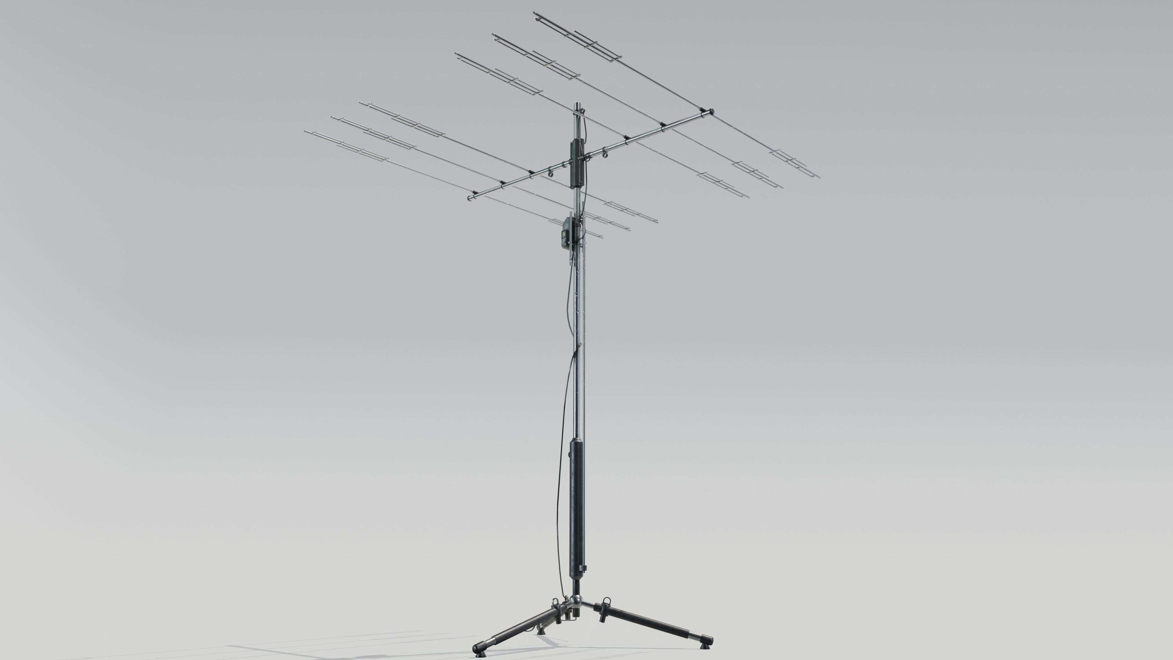 Satellite Antenna part2 Low-poly 3D model_12