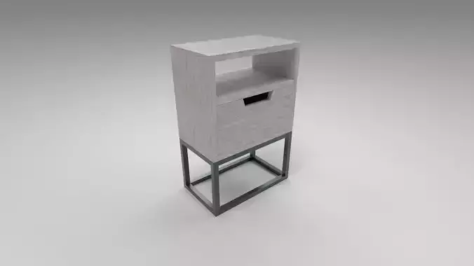 Modern bedside table light brown