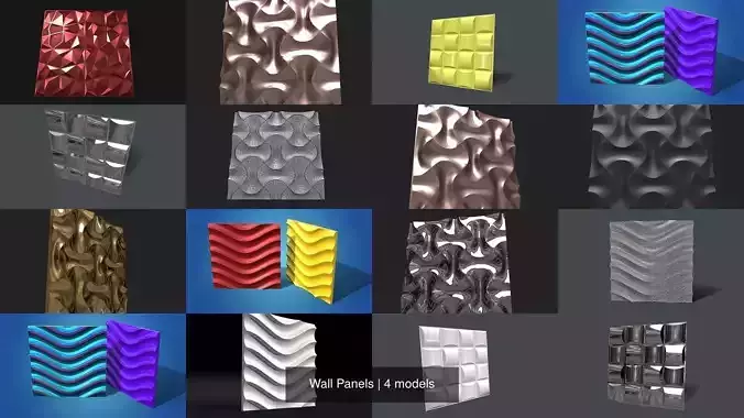 Wall Panels 3D Model Collection