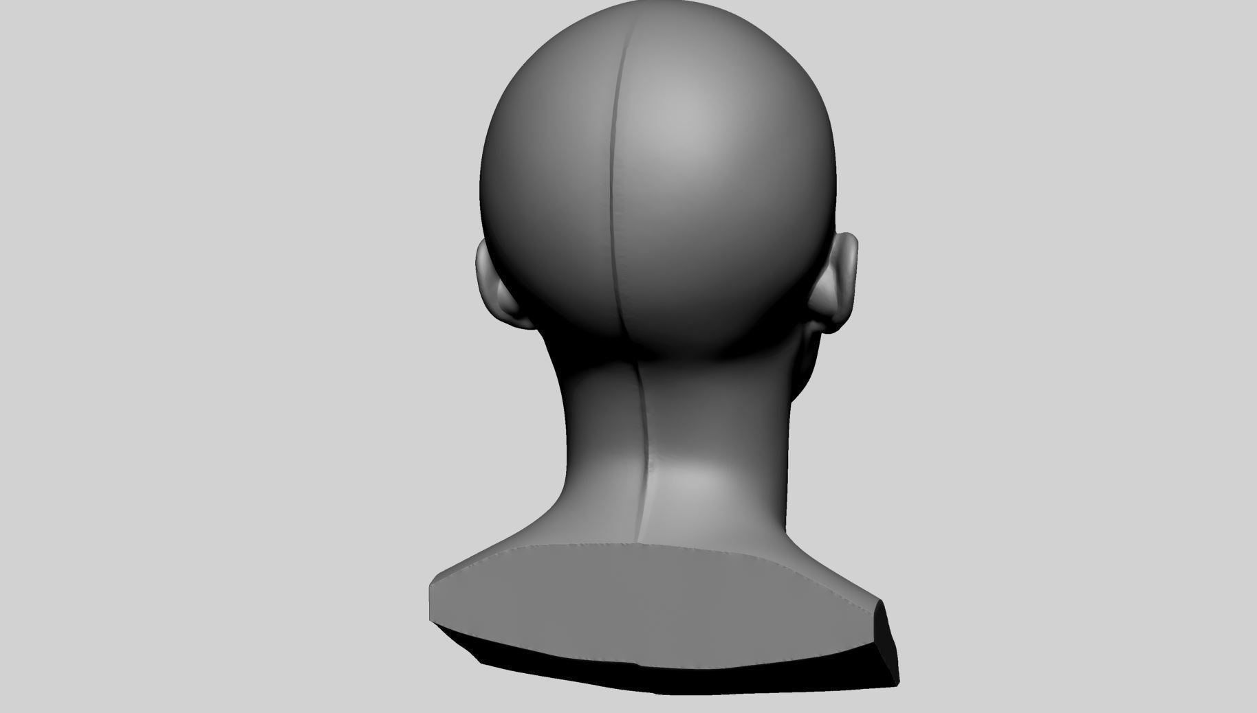Female Head Printable v4 3D print model_7
