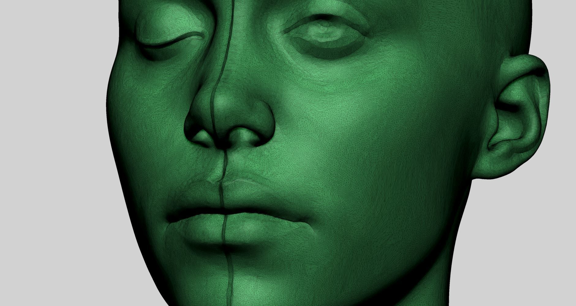 Female Head Printable v4 3D print model_14