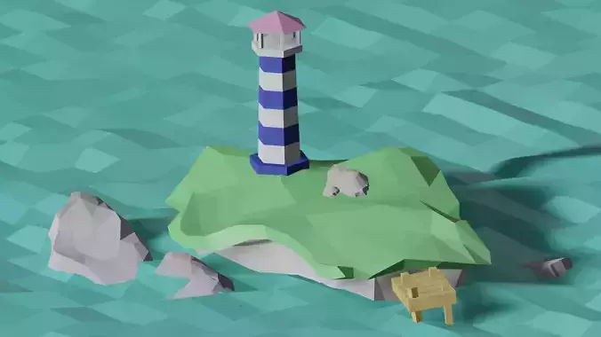 lighthouse island with