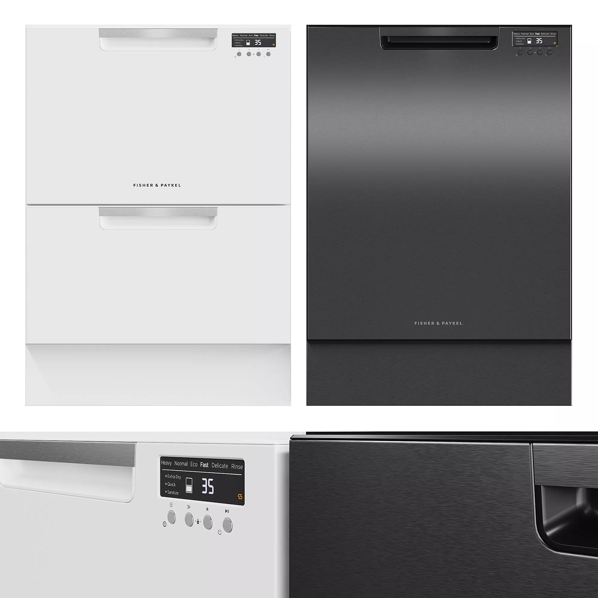 Dishwasher Fisher Paykel DD60DAW9 DW60FC2W1 DW60UC6B 3D model