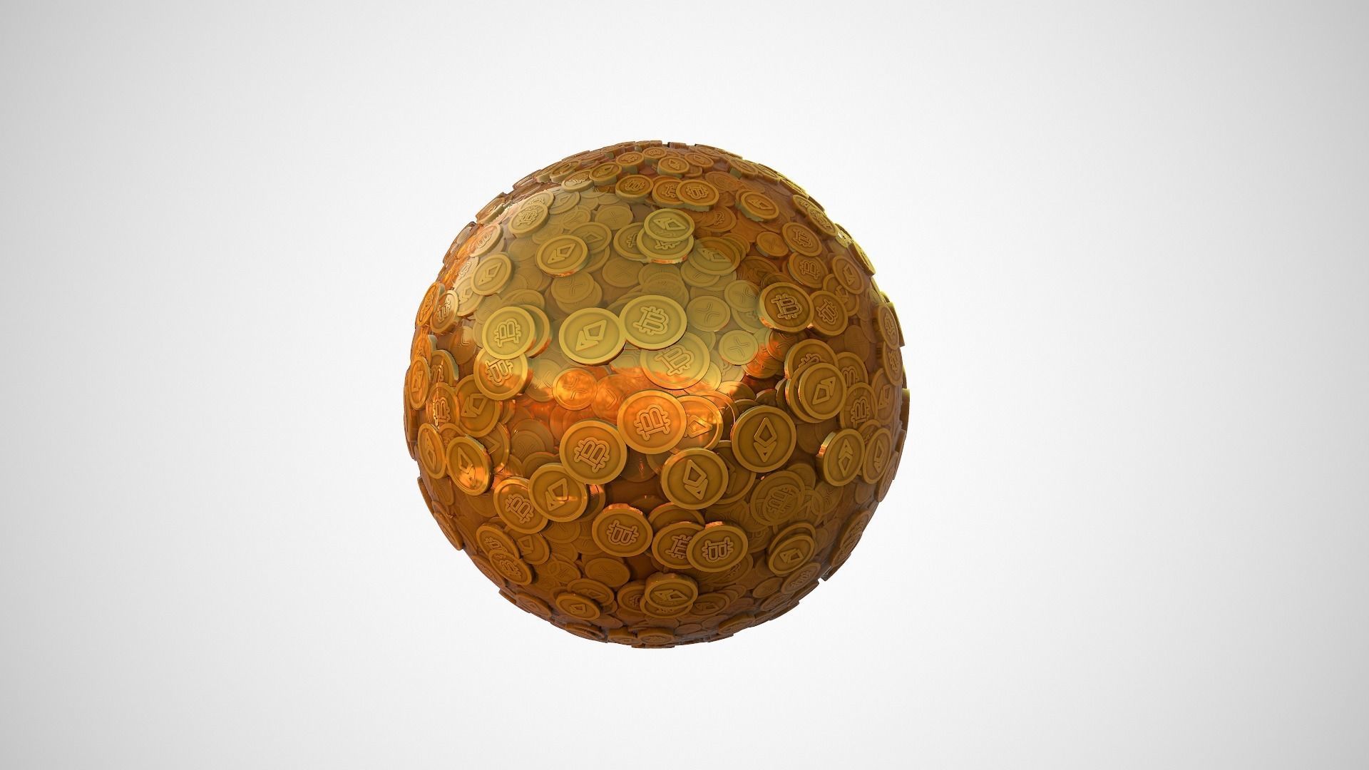 Cryptocurrency Coins Texture Stylized PBR Texture_2
