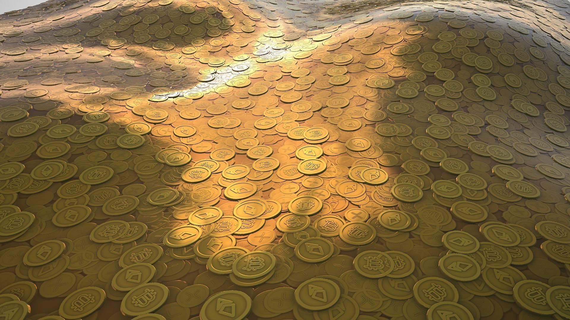 Cryptocurrency Coins Texture Stylized PBR Texture_3
